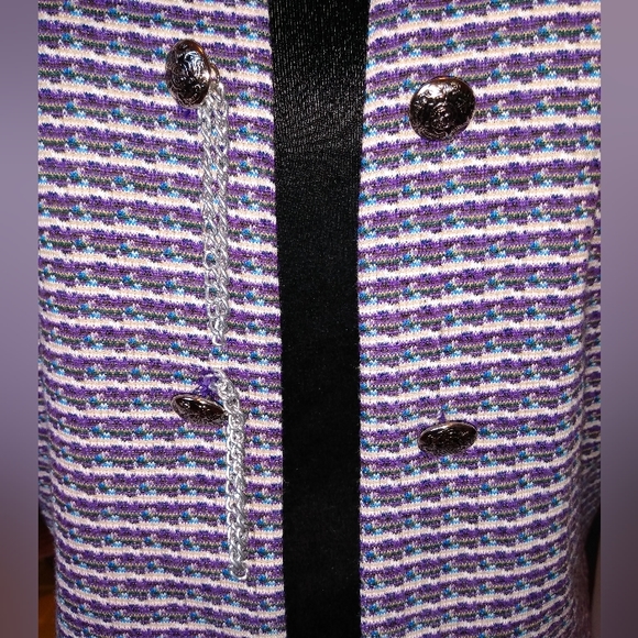 🔴 SALE VTG Plaid Vest with Silver Buttons - Picture 5 of 8